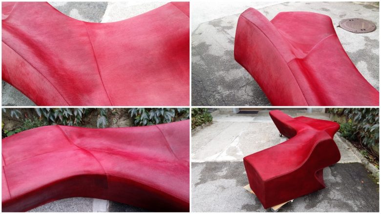 die Couch hat wieder eine gleichmäßig rote Farbe