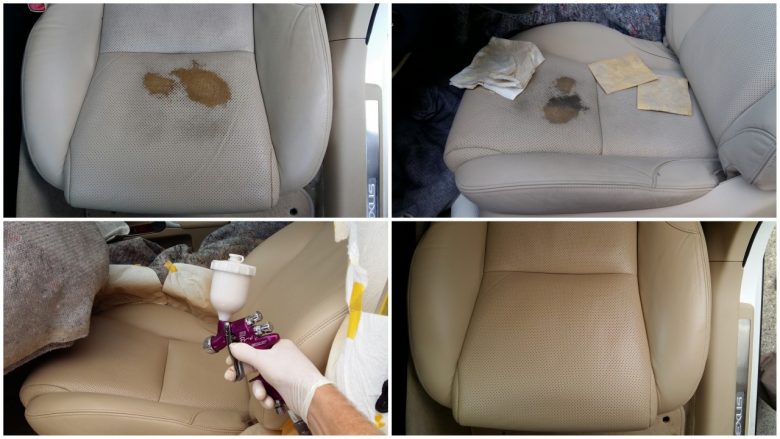die Farbe ist durch gescheuert und muss neu gefärbt werden