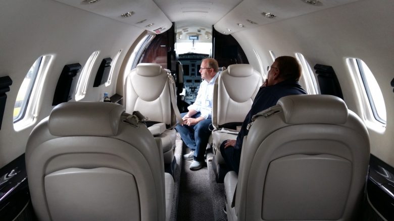 die Sitze eines Citation Jet