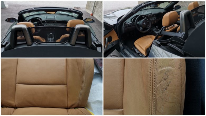 BMW Z4 Cabrio Fahrersitz Lederabnutzung
